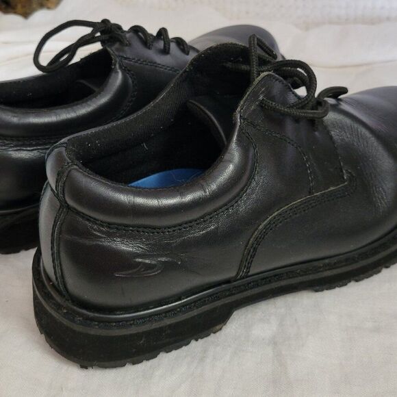Dr. Scholl's Leather Sz 8 1/2 W Work Shoes Men's Paul Black Slip & Oil Resistant - Picture 13 of 15
